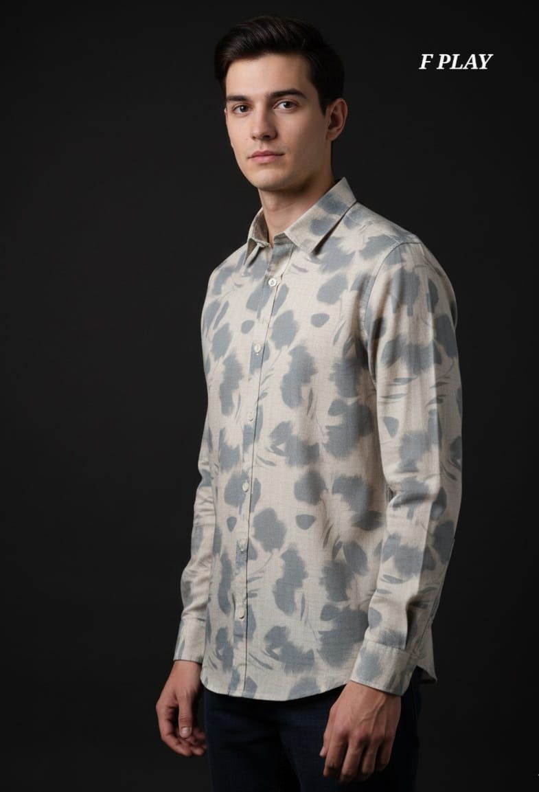 F PLAY LINEN PRINTED FULL SLEEVES SHIRT