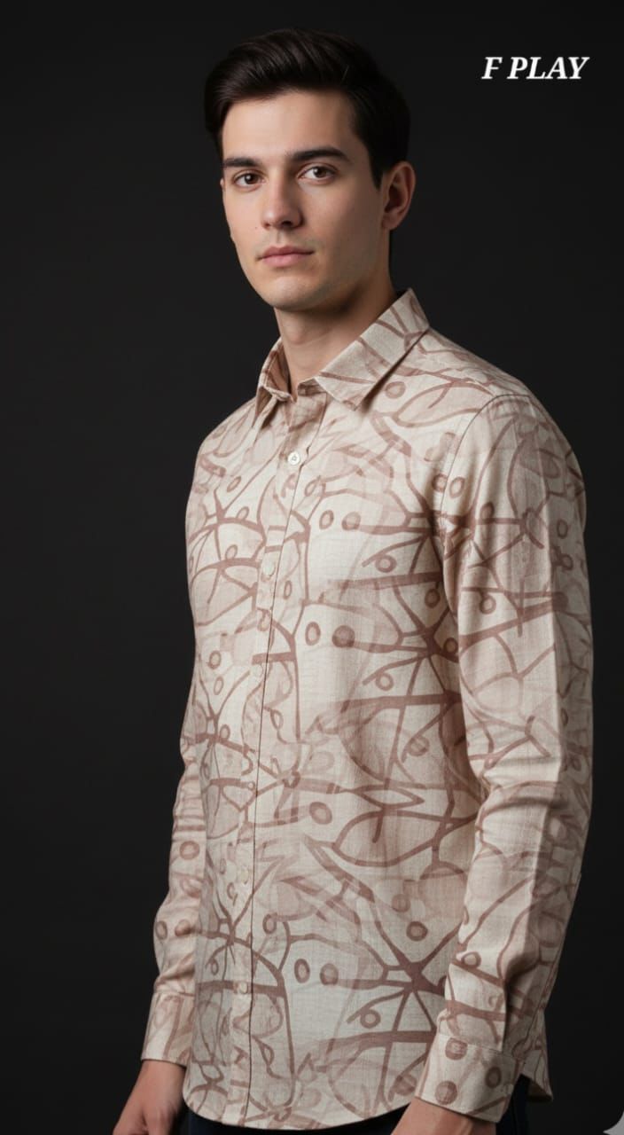 F PLAY LINEN PRINTED FULL SLEEVES SHIRT